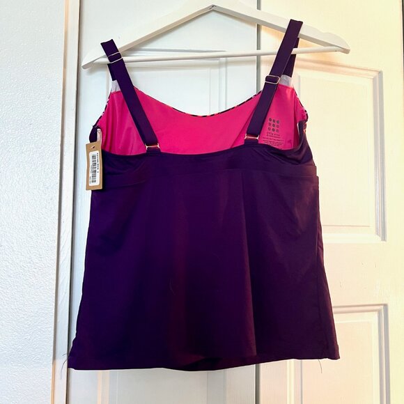(new w/ tags) Womens Title Nine Tankini with adjustable straps, purple, L - Picture 3 of 3
